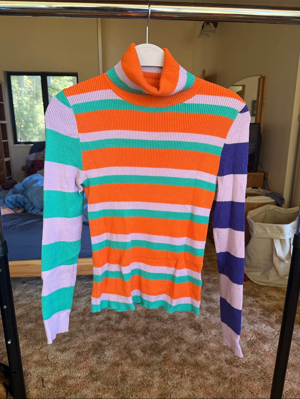 Anthropologie Maeve knit striped turtleneck